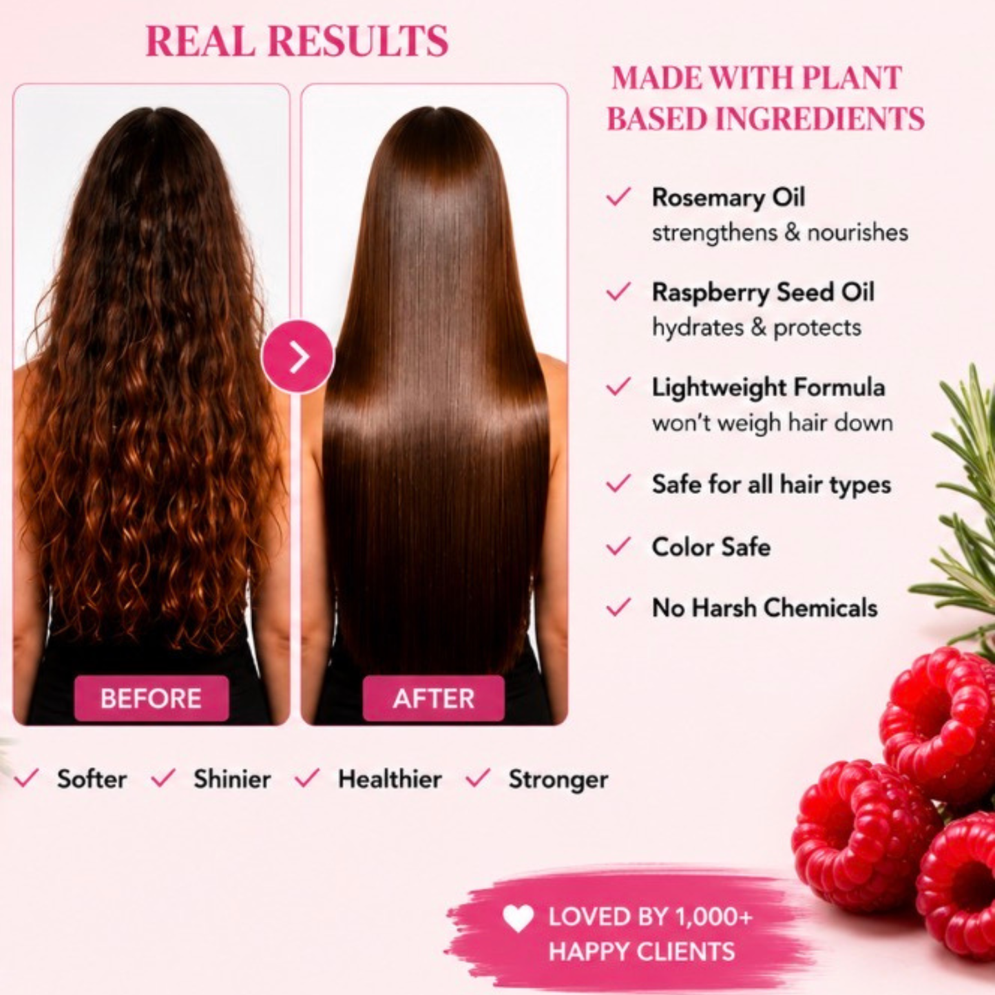 Beauty Kraze Leave-In Hair Conditioner with Plant Based Ingredients.